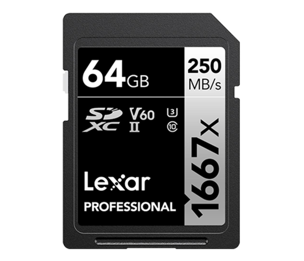 Lexar 64GB 1667x Professional SDXC UHS-II U3 V60 - 716613 - zdjęcie